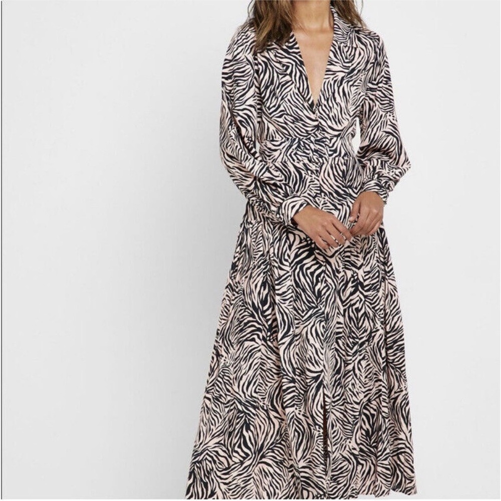 Topshop Pink Zebra Dress